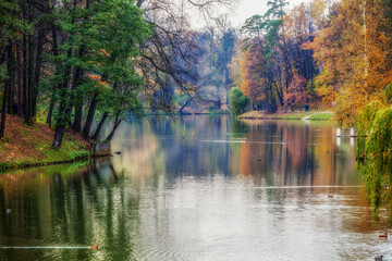 Idyllic  autumn in Tsaritsyno park