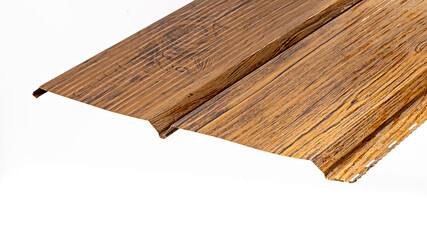 Blockhouse rails for fence colored colorful metal profile elements isolated