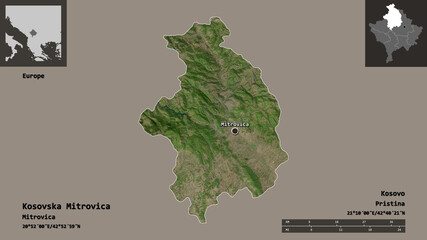 Kosovska Mitrovica, district of Kosovo,. Previews. Satellite