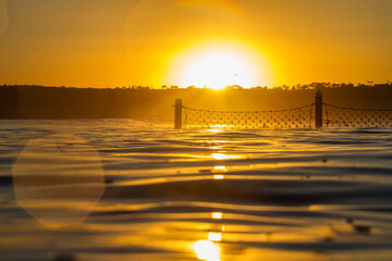 Sunset Behind the Fence