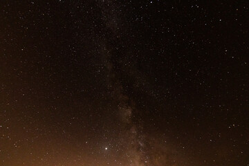 Paisaje nocturno estelar en Lanzarote