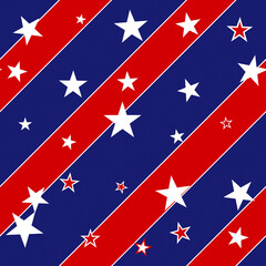 United States Stars and Stripes Election background illustration - Seamless Pattern