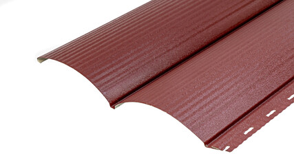 Blockhouse rails for fence colored colorful metal profile elements isolated