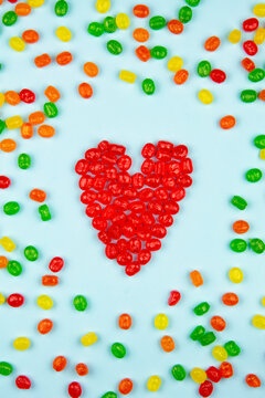 Heart made of hard candy