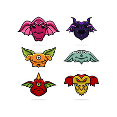 Cute cartoon monster design vector 