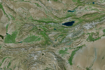 Kyrgyzstan neighbourhood. Satellite