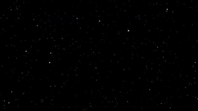 4K stars motion loop background for overlay your project. Loop video footage moving through stars in outer space. The stars moving endless to the camera. 3D rendering Seamless loop. Isolated on black.