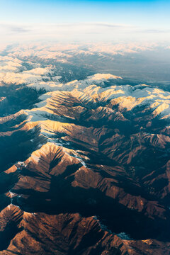 Sunny Italian Alps from above