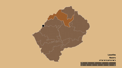 Location of Leribe, district of Lesotho,. Pattern