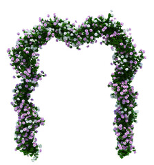 3d Render Brush Tree Isolated  on white