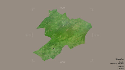 Gbapolu - Liberia. Bounding box. Satellite