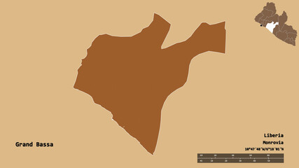 Grand Bassa, county of Liberia, zoomed. Pattern