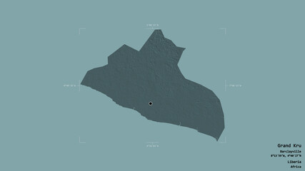 Grand Kru - Liberia. Bounding box. Administrative