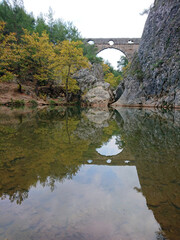 Ancient aqueduct in Kemerdere Village, Canakkale, Turkey