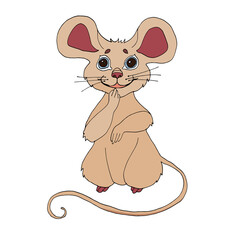 Set with the image of field mice. For the design of children's clothing, textiles, cards, stickers