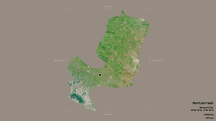 Montserrado - Liberia. Bounding box. Satellite