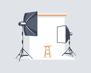 Photo studio element isolated on white background