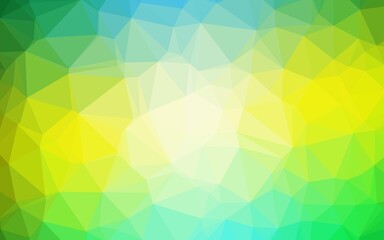Light Green, Yellow vector abstract polygonal texture. Creative illustration in halftone style with gradient. Elegant pattern for a brand book.