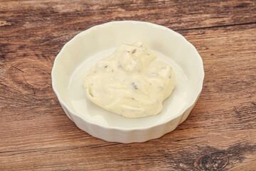 Caesar cream sauce with parmesan and herbs