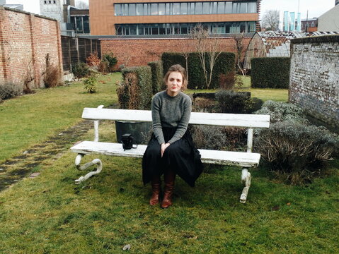 A beautiful woman in a garden