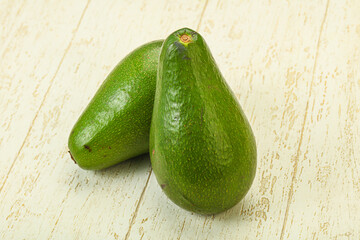 Two ripe exotic avocado vegetable