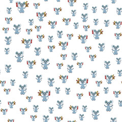 image of a mouse, Chinese lanterns and gifts