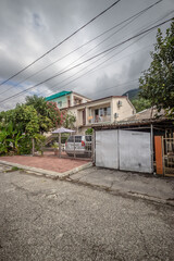 the city of Gagra, Abkhazia. beautiful urban nature of the southern city