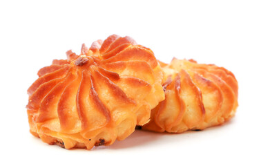 Cottage cheese cookies on a white background. Isolated