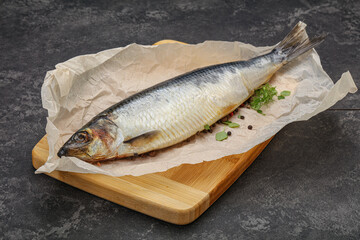 Salted Herring fish with pepper