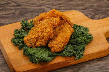 Hot fried crispy chicken wings