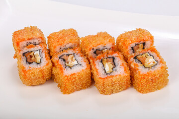 Japanese cuisine - tempura roll with fish