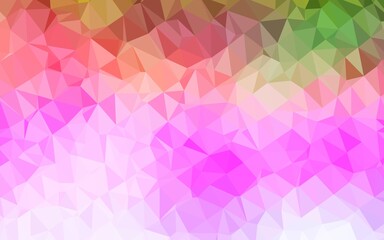 Light Multicolor, Rainbow vector abstract polygonal texture. An elegant bright illustration with gradient. Brand new style for your business design.