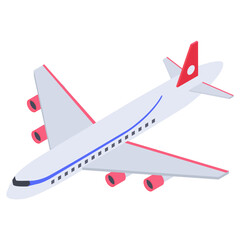
Airplane icon in isometric design 

