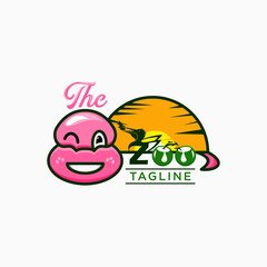 The zoo logo design. vector template