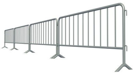 3D illustration of Mobile Security fence isolated