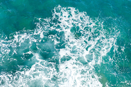 Waves hitting shoreline