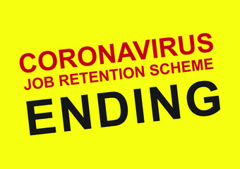 Coronavirus job retention scheme ending vector