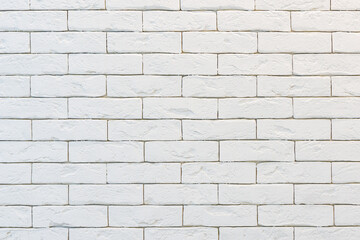 White brick wall background. Brick wall texture.