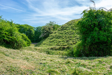 Ruins of Ancient Irish Motte and Bailey