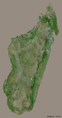 Madagascar on solid. Satellite