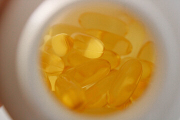 Yellow pills in capsule
