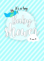 baby shower card, illustration 