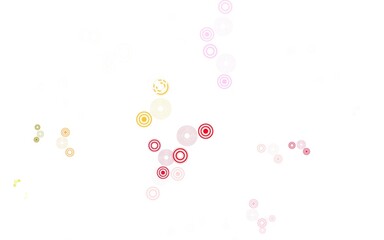 Light Green, Red vector background with spots.