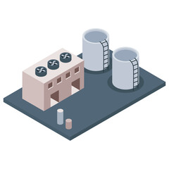 
Commercial industry in isometric design 
