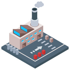 
Commercial industry in isometric design 
