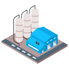 
Commercial industry in isometric design 
