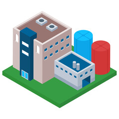 
Commercial industry in isometric design 
