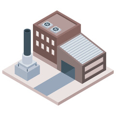 
Commercial industry in isometric design 

