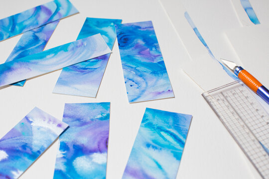 Watercolour paper and cutting tools...