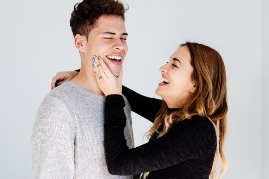 Portrait of couple laughing